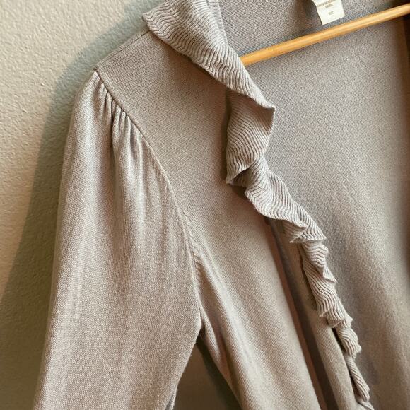 Artisan Gray Ruffle Cardigan Small - Picture 3 of 7